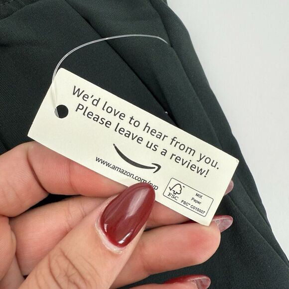 NWT Daily Ritual Moss Green Elastic Waist Crop Jogger Pants Pockets Sz L Stretch - Picture 7 of 13